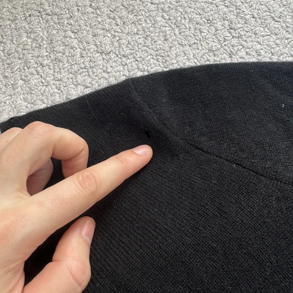 Co-op Barneys New York Cashmere Mini Dress Black S Quiet Luxury - Picture 5 of 7